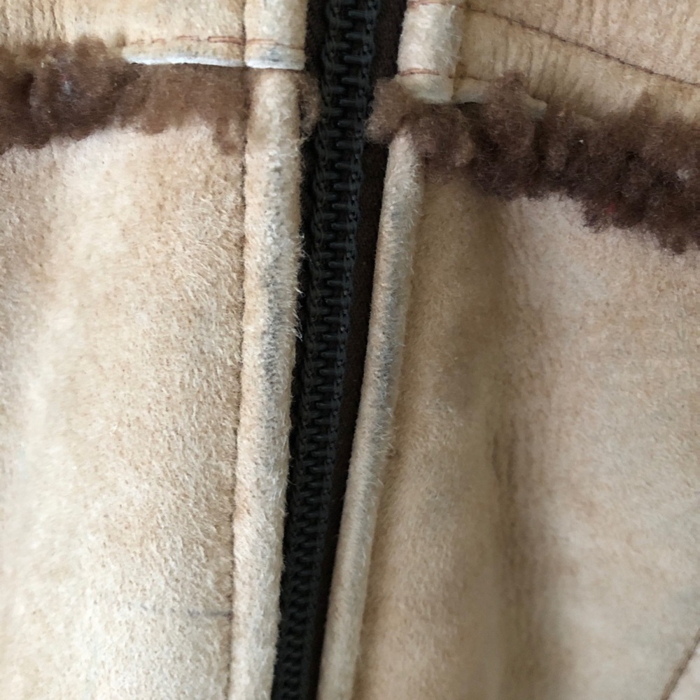 Vintage Sheepskin Shearling Coat with Hood Size 12 (See Description re Size) - Picture 14 of 16